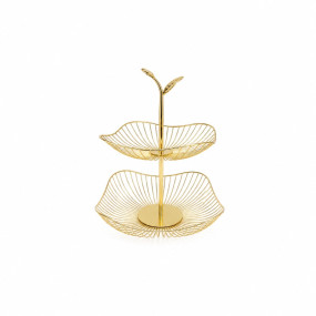 Emay Metal Fruit Basket Golden Color 2 Layer YM311...