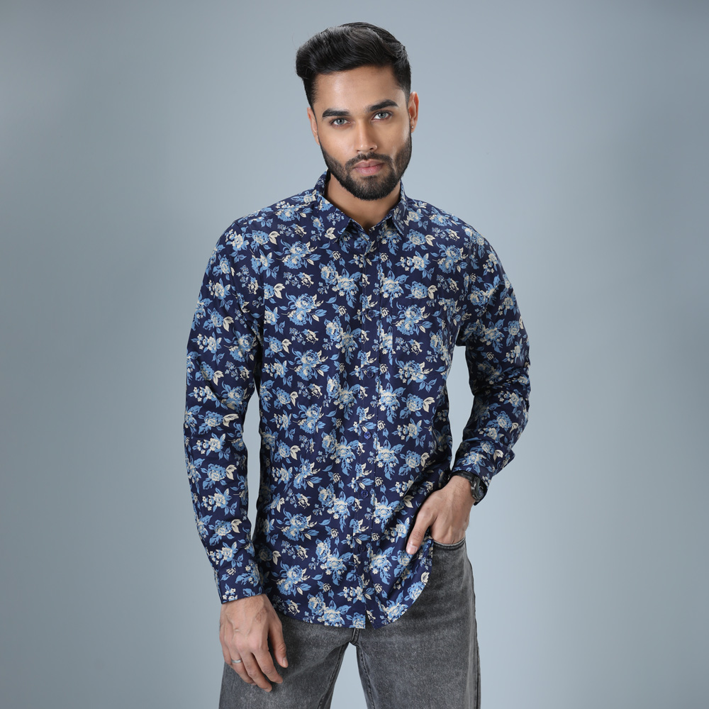 Mens Full Sleeve Casual Shirt - Slim Fit