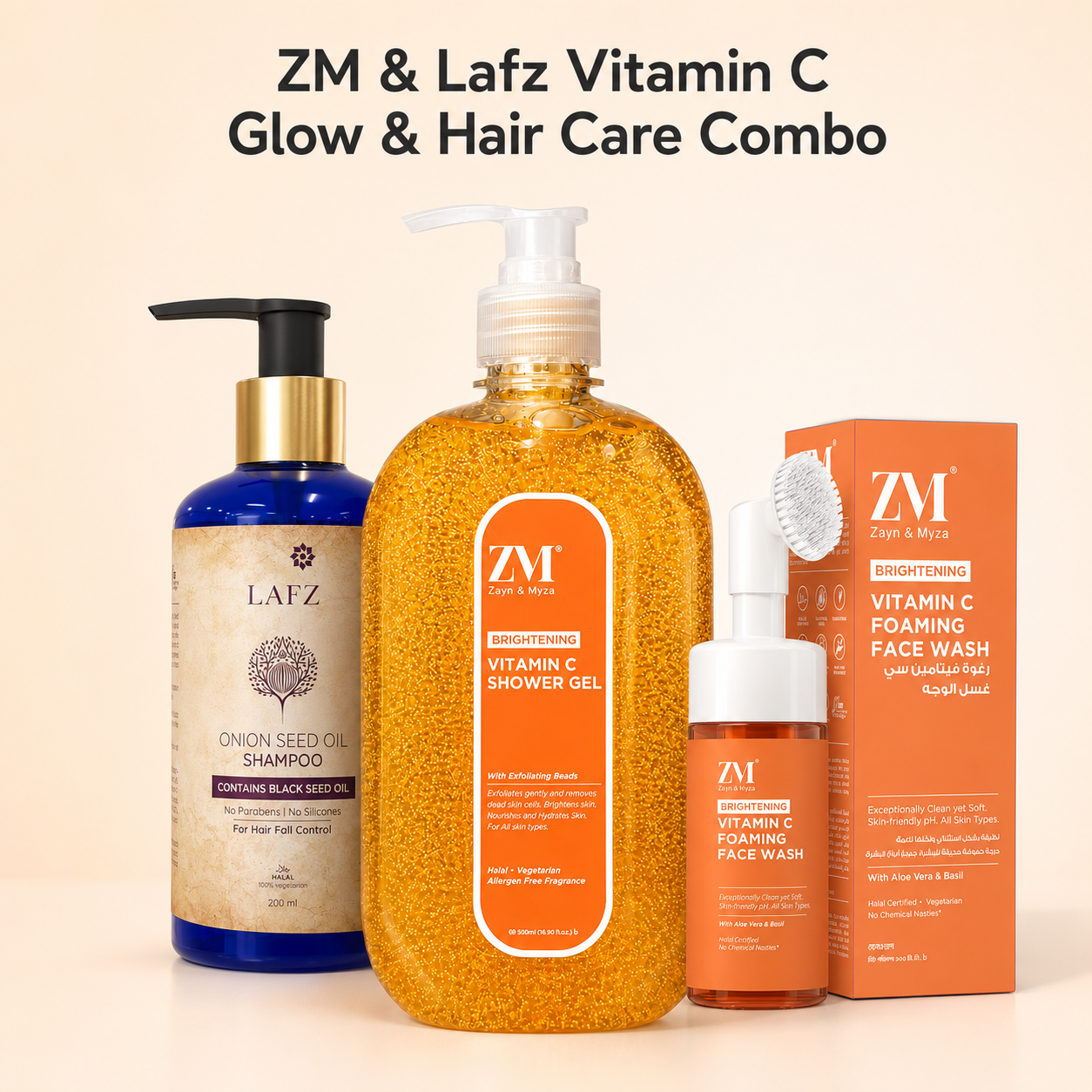 ZM & Lafz Vitamin C Glow & Hair Care Combo