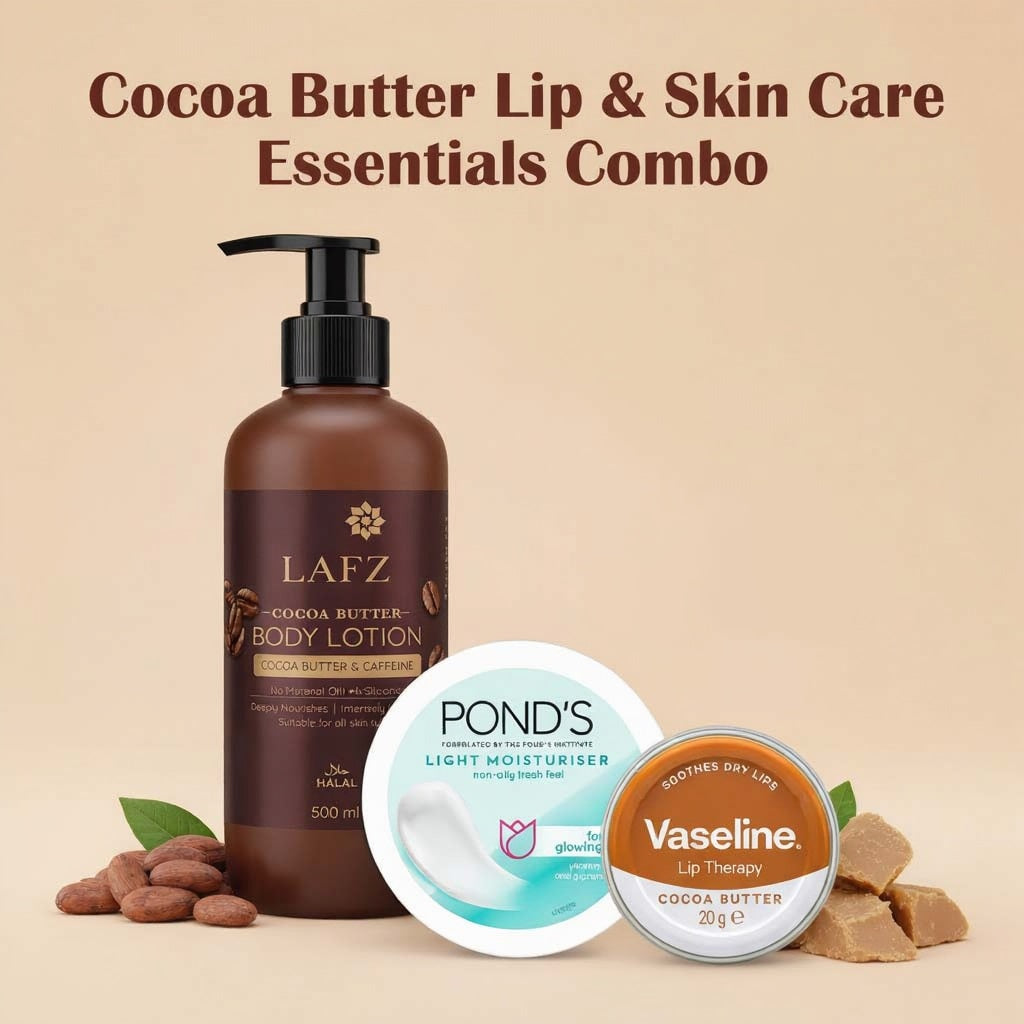 Cocoa Butter Lip & Skin Care Essentials Combo