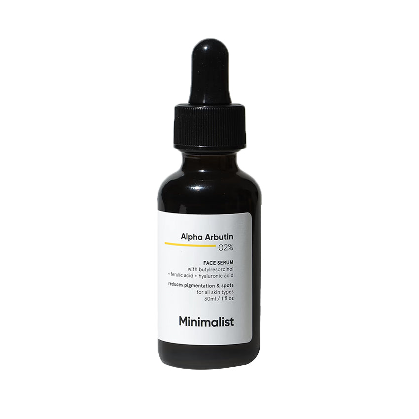 Minimalist Alpha Arbutin 2% face serum with Butylresorcinol+Ferulic Acid+Hyaluronic Acid (30ml)